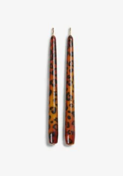 Anna And Nina - Leopard Candles Set Of Two
