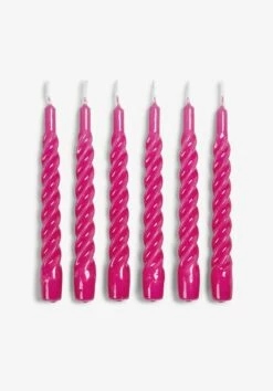 Anna & Nina Twisted Candles Set Of Six