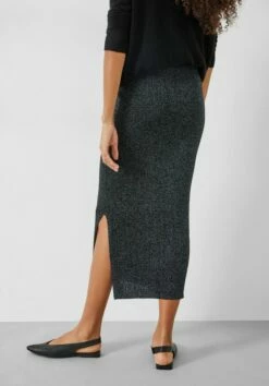Metallic Ribbed Midi Skirt 23 Metallic Ribbed Midi Skirt -Cheap The Stylish Lady Store 006574 2809 03