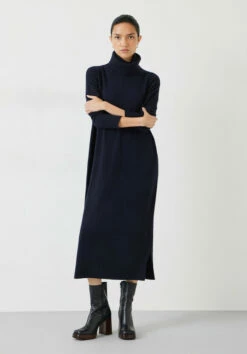 Roll Neck Wool Jumper Dress