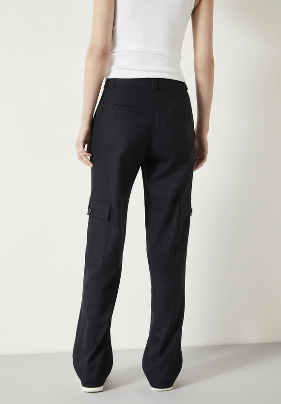 Courtney Cargo Pinstripe Wool Blend Trousers 5 Courtney Cargo Pinstripe Wool Blend Trousers - Image 3