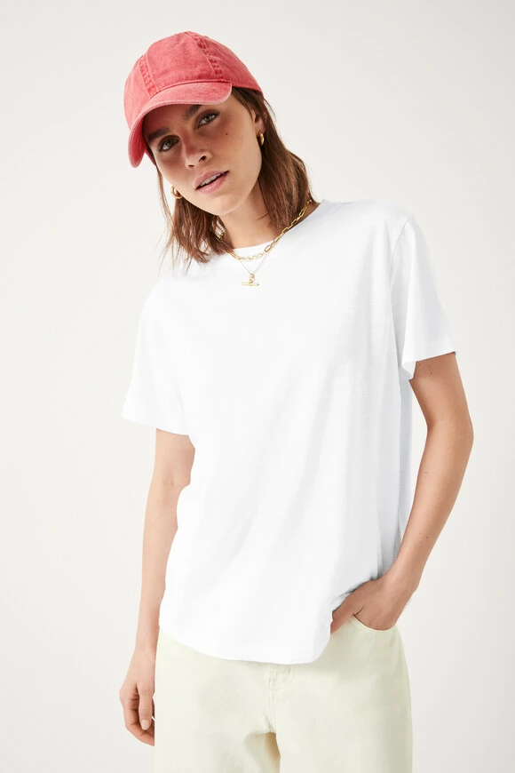 Hattie Cotton Slub Crew Neck T-Shirt 3 Hattie Cotton Slub Crew Neck T-Shirt