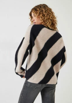 Georgie Diagonal Stripe Wool Blend Jumper 23 Georgie Diagonal Stripe Wool Blend Jumper -Cheap The Stylish Lady Store 009236 0456 03