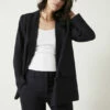 Double Breasted Pinstripe Wool Blend Blazer -Cheap The Stylish Lady Store 009383 1659 01