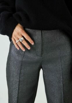 Hazel Metallic Cigarette Trousers -Cheap The Stylish Lady Store 009476 0456 04