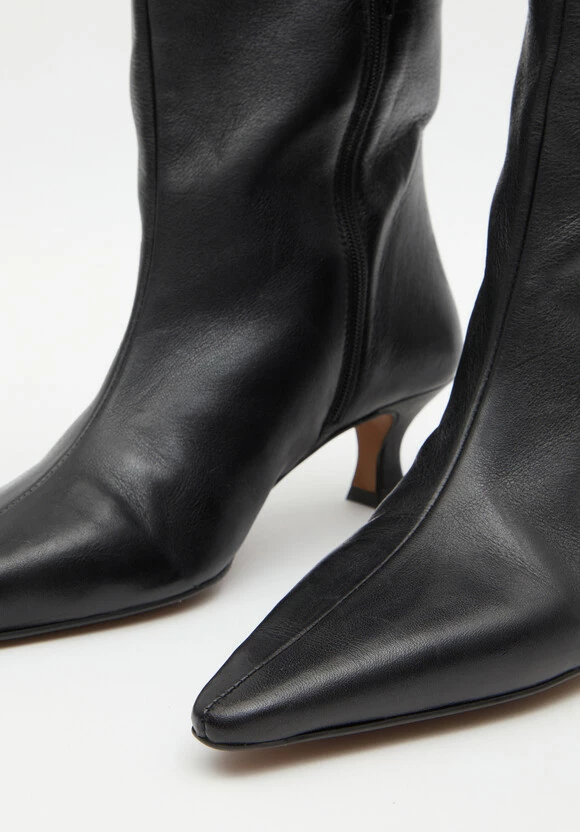 Camila Leather Kitten Heel Knee Boots 7 Camila Leather Kitten Heel Knee Boots - Image 5