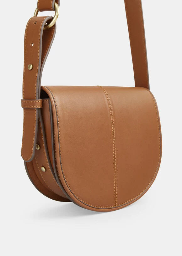 Louise Minimal Leather Saddle Bag 5 Louise Minimal Leather Saddle Bag - Image 3