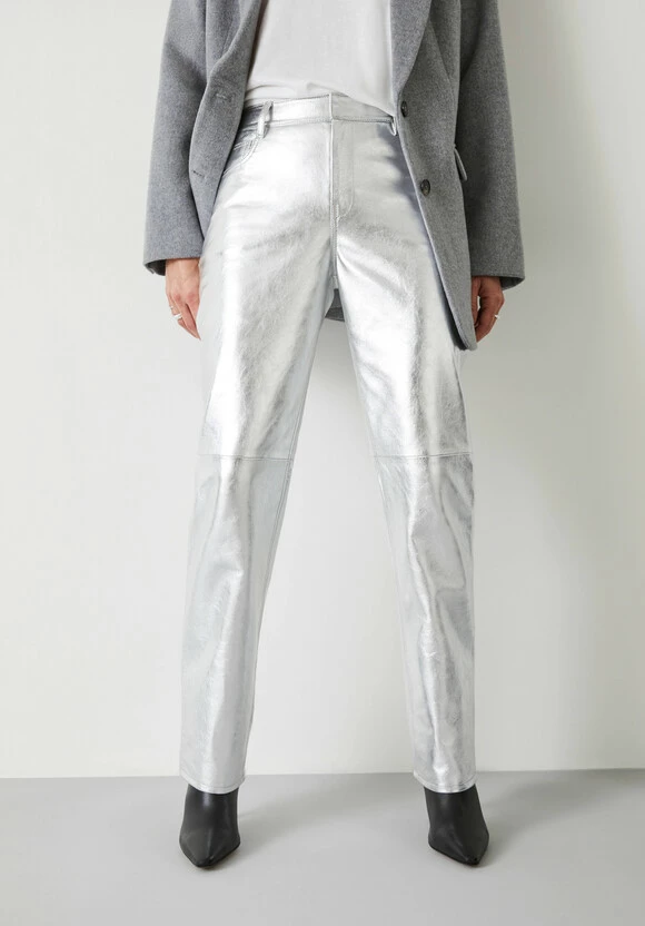 Silver Leather Trousers 4 Silver Leather Trousers - Image 2