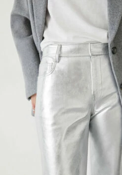 Silver Leather Trousers 18 Silver Leather Trousers -Cheap The Stylish Lady Store 009647 2892 04