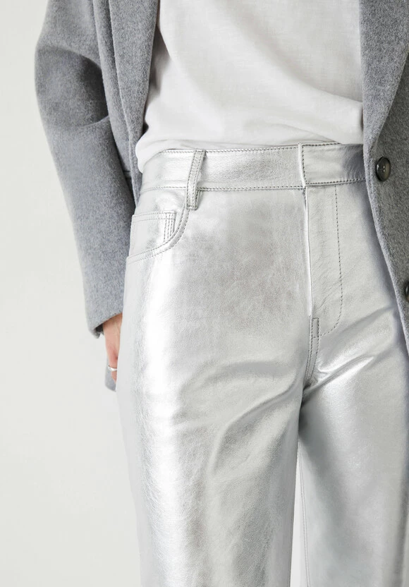 Silver Leather Trousers 6 Silver Leather Trousers - Image 4