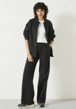 Camille Flat Front Cotton Trousers