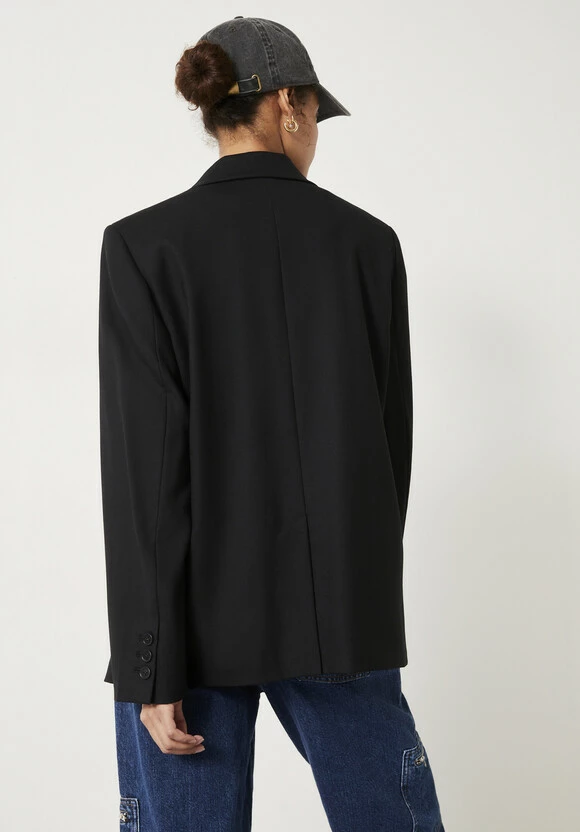 Double Breasted Wool Blend Blazer 5 Double Breasted Wool Blend Blazer - Image 3