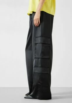 Katy Satin Wide Cargo Trousers -Cheap The Stylish Lady Store 009689 0456 04