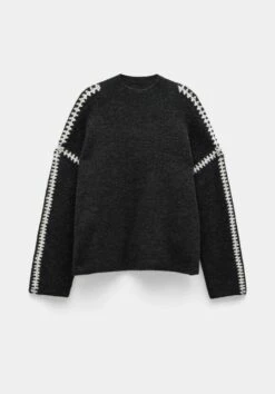 Celine Contrast Stitch Wool Blend Jumper -Cheap The Stylish Lady Store 009717 2806 07 5