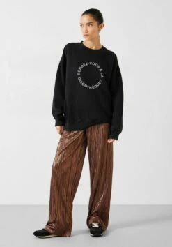 Reva Pleated Wide-Leg Trousers