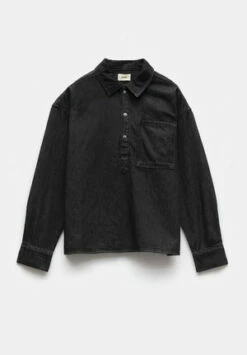Deanna Washed Black Denim Overshirt -Cheap The Stylish Lady Store 009874 2826 07 3