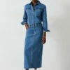 Tate Denim Maxi Shirt Dress -Cheap The Stylish Lady Store 009907 2797 01