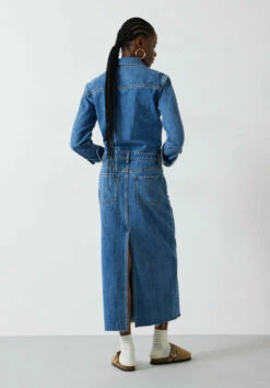 Tate Denim Maxi Shirt Dress -Cheap The Stylish Lady Store 009907 2797 03