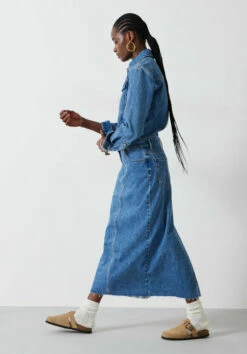 Tate Denim Maxi Shirt Dress -Cheap The Stylish Lady Store 009907 2797 04