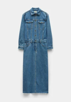 Tate Denim Maxi Shirt Dress -Cheap The Stylish Lady Store 009907 2797 07 6