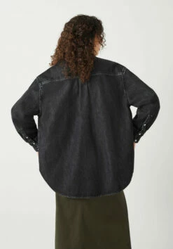 Deanna Washed Black Denim Overshirt -Cheap The Stylish Lady Store 010572 2826 03